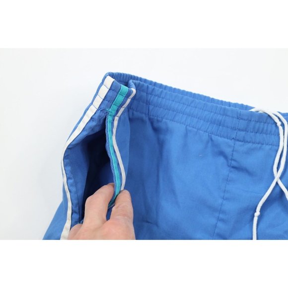 Vintage 70s Streetwear Mens 36 Striped Lined Shorts Swim Trunks Blue USA AS IS - Picture 5 of 10